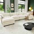 Modular Cloud Sectional Sofa with Ottoman and Washable Pillows